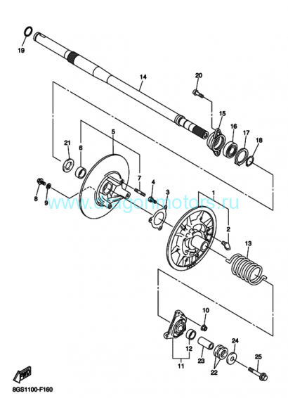 Щека вариатора Yamaha VK 10 - 8CR-17660-30-00