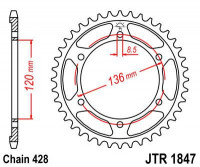 JT звезда задняя JTR1847.51