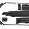 Комплект палубного покрытия Marine Rocket для Феникс 600HT, тик черный, белая полоса, с обкладкой