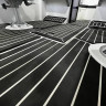 Комплект палубного покрытия Marine Rocket для Феникс 600HT, тик черный, белая полоса, с обкладкой