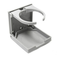 Держатель стакана регулируемый, серый пластик SUNFINE, 97x94мм