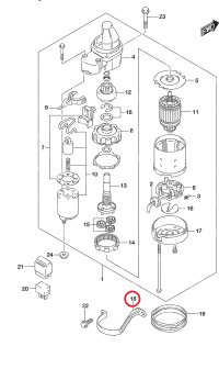 Крепежная скоба двигателя электростартера (Band, Starter Motor) - 31912-89L00-000