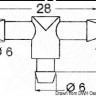 Osculati 19.108.01 - Тройник для стеклоомывателя Doga
