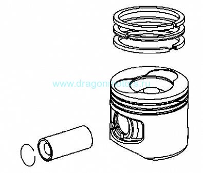 891727001 Поршневой комплект для MERCRUISER Diesel CMD QSD 2.8/4.2L EI/ES/MI/MS OEM: 795-891727 (Quicksilver)