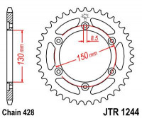 JT звезда задняя JTR1244.52