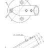 Основание стойки леера 7/8" (22 мм), 30 град, круглое