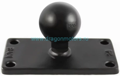 RAM-202U-24 прямоугольная площадка RAM 5х10 см (2x4), алюминий, шар 38 мм (1,5)
