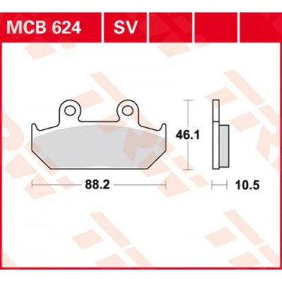 Колодки тормозные (серия Sinter Street SV) MCB624SV