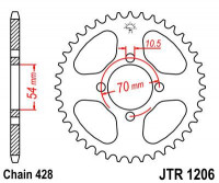 JT звезда задняя JTR1206.42
