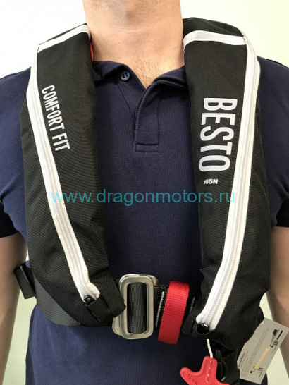 Жилет спасательный BESTO COMFORT FIT Auto надувной Black/Grey