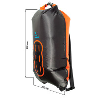 Водонепроницаемый гермомешок рюкзак (с двумя плечевыми ремнями) Aquapac 750 - Noatak Wet & Drybag - 60L (Black-Orange)
