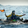 Водонепроницаемый гермомешок рюкзак (с двумя плечевыми ремнями) Aquapac 750 - Noatak Wet & Drybag - 60L (Black-Orange)