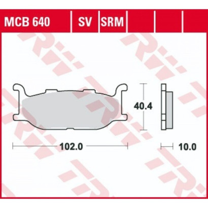Колодки тормозные (серия Sinter Street SV) MCB640SV