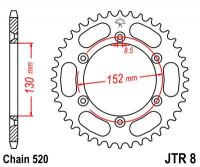 JT звезда задняя JTR8.48