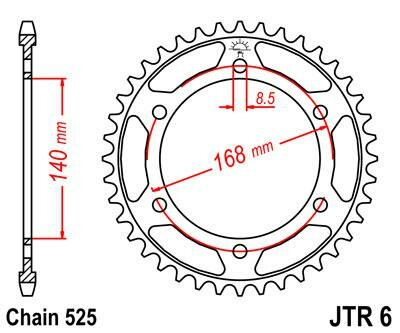 JT звезда задняя JTR6.47