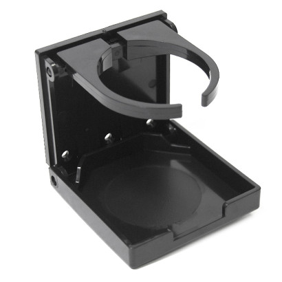 Держатель стакана регулируемый, черный пластик SUNFINE, 97x94мм