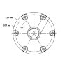 Стойка под сиденье COLUMBIA 450 мм, диаметр 73 мм, основание 230 мм