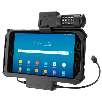 RAM-HOL-SAM58PDCLU RAM Skin  Combo-Locking Power + подставка для данных для Samsung Tab Active2
