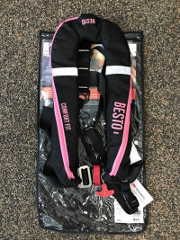 Жилет спасательный BESTO COMFORT FIT Auto надувной Black/Pink
