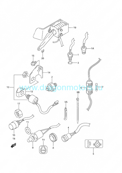Выключатель нейтрали, в сборе (Switch Assy, Neutral) - 37721-94406-000 / 37721-94405-000 / 37721-94404-000 / 37721-89E03-000	