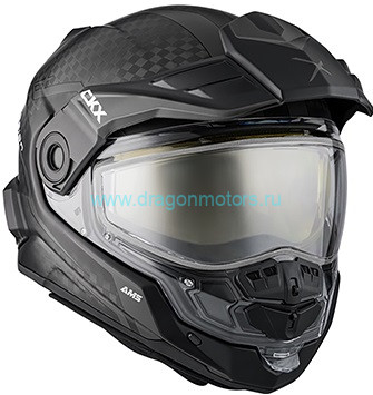Шлем CKX Mission AMS Full Face Helmet Carbon Grey Matte Winter с подогревом