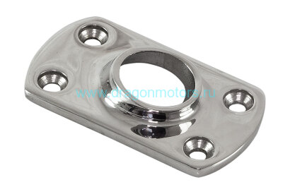 Основание стойки леера 7/8" (22 мм), 60 град, прямоугольное под сварку