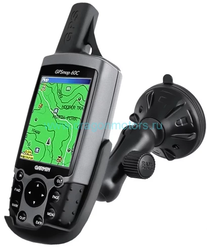 RAP-B-166-2-GA12U Низкопрофильная присоска RAM Twist-Lock  для Garmin GPS 60+