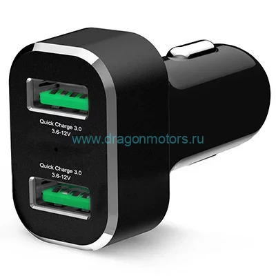 RAM-GDS-CHARGE-USB2QCCIG RAM GDS Quick Charge в авто розетку, 12-18 В, USB 2*3А, 3,6-12 В