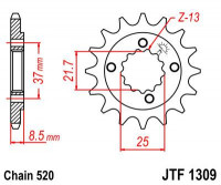 JT звезда передняя JTF1309.15