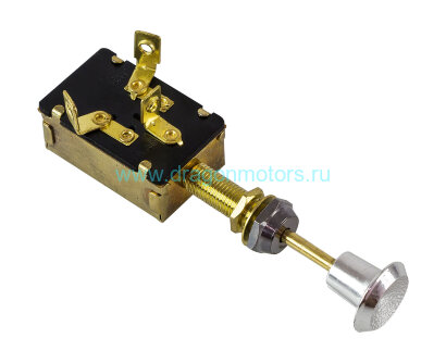 Переключатель штоковый трехпозиционный OFF-ON-ON, 12 В/15 А, 3P