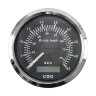 GPS-спидометр аналоговый 0-45 узлов, черный циферблат, нержавеющий ободок, выносная антенна, д. 85 мм