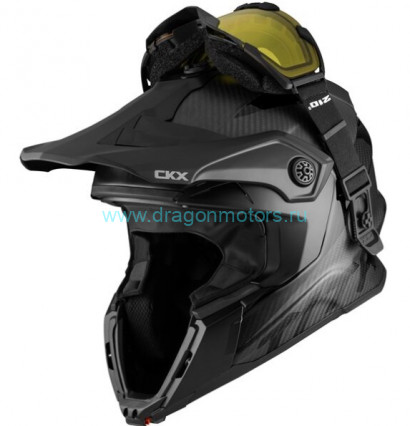 Шлем снегоходный бэккантри CKX TITAN SOLID Carbon черный матовый