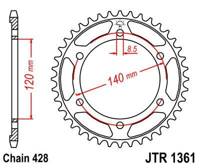 JT звезда задняя JTR1361.50