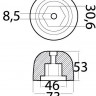 Osculati 43.070.28 - Aluminium spare anode orig. ref. 501180