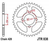 JT звезда задняя JTR838.43
