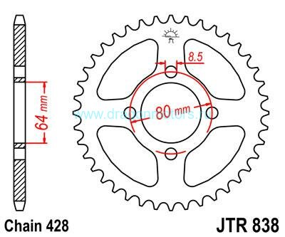 JT звезда задняя JTR838.43