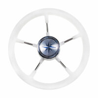 Рулевое колесо RIVA RSL обод белый, спицы серебряные д. 360 мм