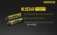 Аккумулятор Nitecore NL1834R