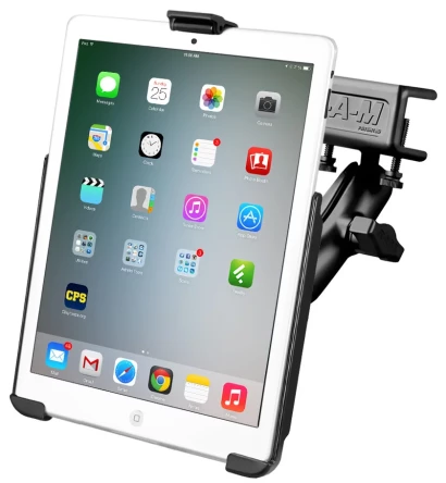 RAM-B-177-AP14U крепление RAM для Apple iPad mini 1-3, струбцина на торец, муфта 95 мм,шары 25мм (1)