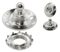 Ответная часть для кнопки, крепление на ткани, никелированная латунь (10259114)