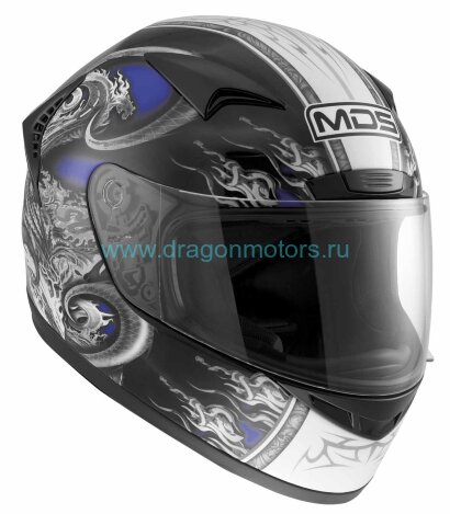 Шлем MDS NEW SPRINTER - BLACK/SILVER/BLUE