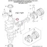 Коленчатый вал (Crankshaft) для мотора Suzuki DF25A-DF30