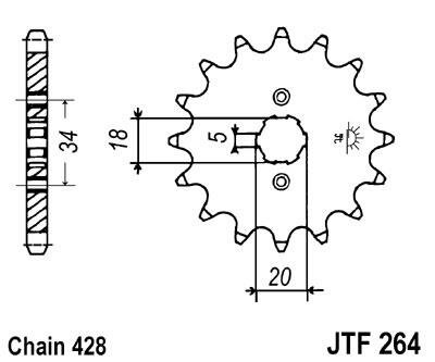 JT звезда передняя JTF264.16