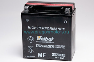 UNIBAT Аккумулятор YTX20CH-BS, BMCBTX20CHBSU