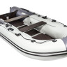 Надувная лодка ПВХ, Ривьера Компакт 3600 НДНД Комби, светло-серый/графит