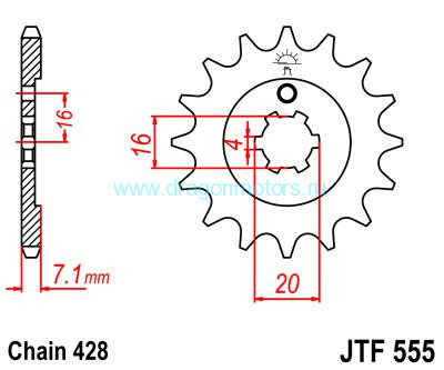 JT звезда передняя JTF555.15