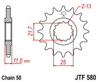 JT звезда передняя JTF580.16