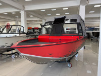 Моторная лодка, Триера 490 FISH, красный с Suzuki DF90ATL