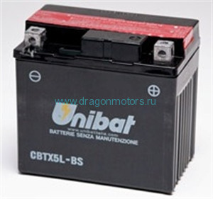 UNIBAT Аккумулятор YT5L-BS/YTX5L-BS, BMCBTX5LBSU