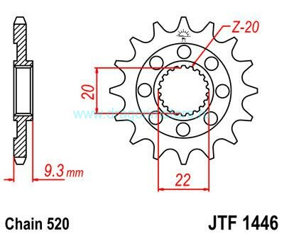 JT звезда передняя JTF1446.13 SC самоочищающаяся